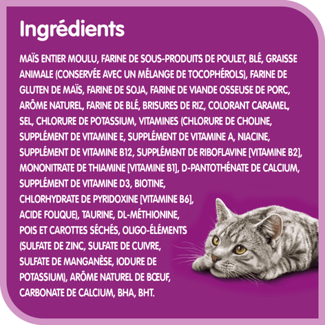 Nourriture sèche pour chats adultes WHISKAS(MD) SÉLECTIONS DE BŒUF(MC) arôme naturel de bœuf image 1
