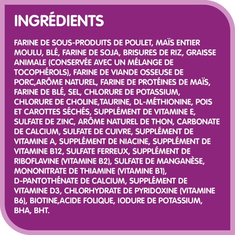 Nourriture sèche pour chats adultes WHISKAS(MD) SÉLECTIONS DE THON(MC) arôme naturel de thon image 1