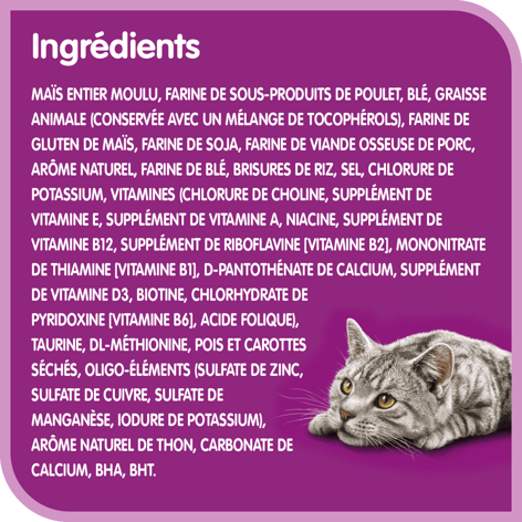 Nourriture sèche pour chats adultes WHISKAS(MD) SÉLECTIONS DE THON(MC) arôme naturel de thon image 1