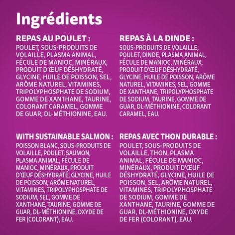 WHISKAS(MD) PERFECT PORTIONS(MD) coupes en sauce – repas au poulet, repas à la dinde, repas avec saumon durable et repas avec thon durable image 1