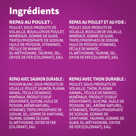 WHISKAS(MD) PERFECT PORTIONS(MD) pâté – repas au poulet et repas au poulet et au foie, coupes en sauce – repas avec saumon durable et repas avec thon durable image 1