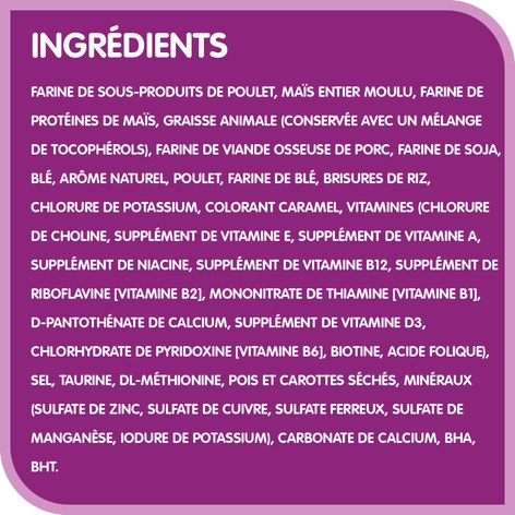 Nourriture sèche pour chats adultes WHISKAS(MD) TENEUR ÉLEVÉE EN PROTÉINES avec poulet véritable image 1