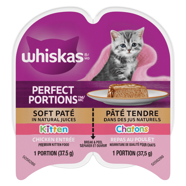 WHISKAS® PERFECT PORTIONS® Kitten Wet Cat Food Paté Chicken Entrée image 1