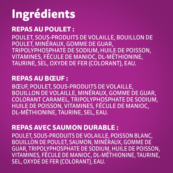 WHISKAS(MD) PERFECT PORTIONS(MD) pâté – repas au poulet, repas au bœuf et repas avec saumon durable image 4