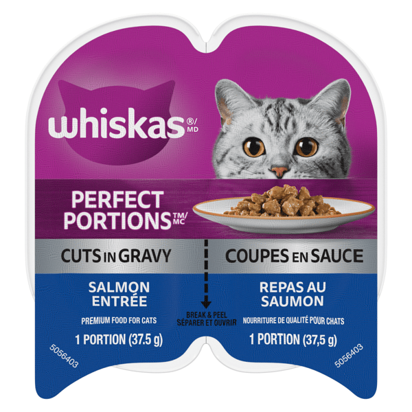 WHISKAS® PERFECT PORTIONS® Cuts in Gravy Salmon Entrée image 1