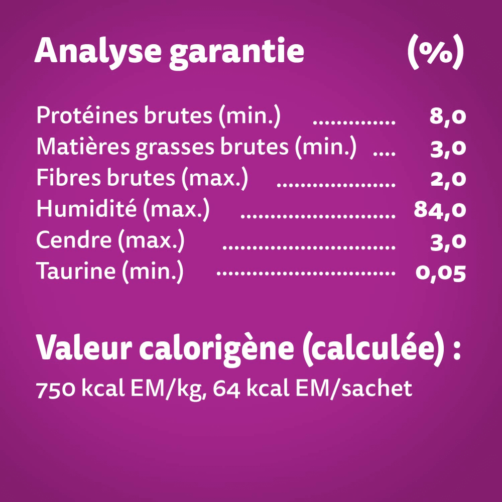 Nourriture humide pour chats adultes WHISKAS FAVORIS coupes en sauce à saveur de grillades assorties, sachet de 85 g image 3