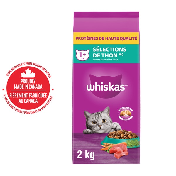 Nourriture sèche pour chats adultes WHISKAS(MD) SÉLECTIONS DE THON(MC) arôme naturel de thon image 1