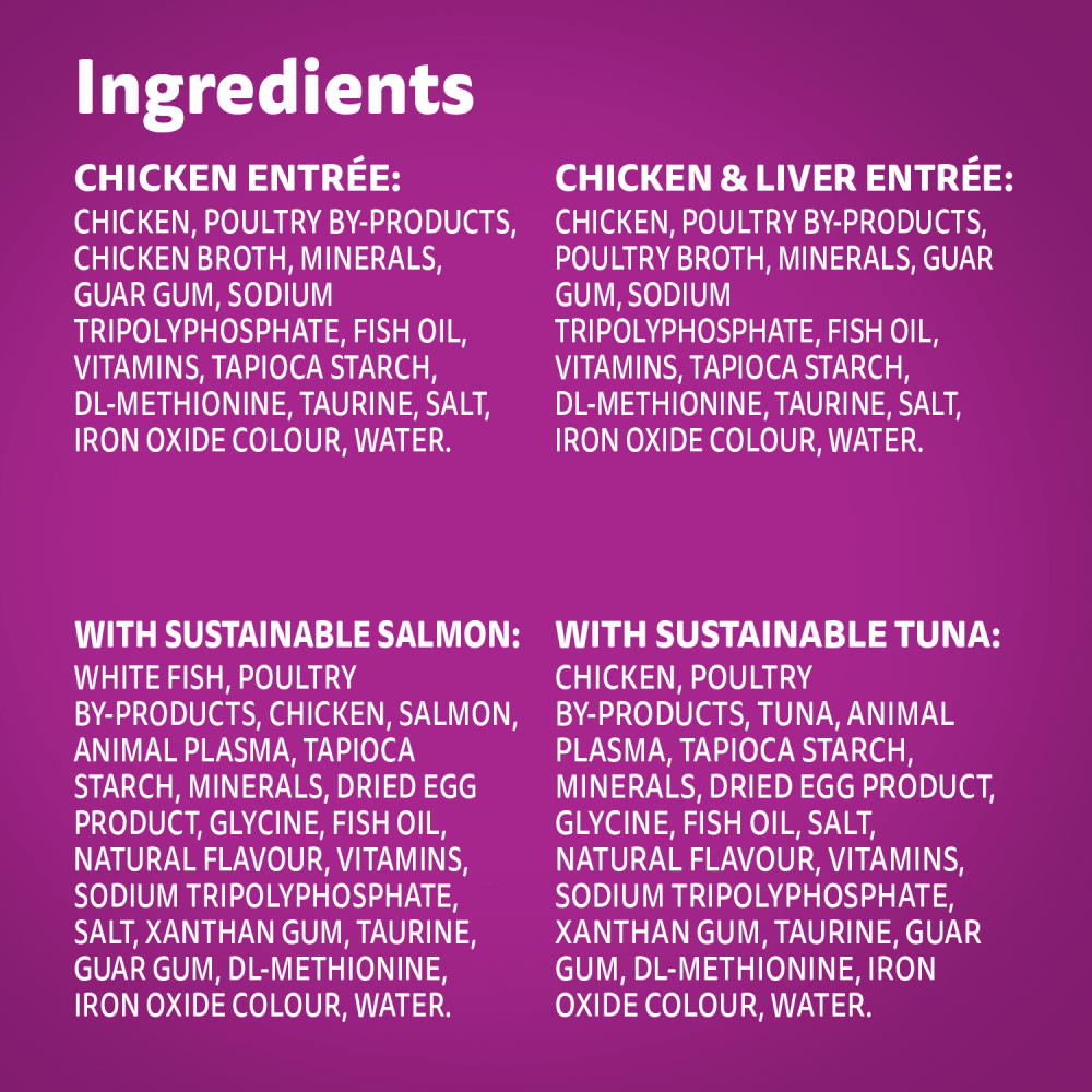 WHISKAS PERFECT PORTIONS Adult Wet Cat Food Paté Chicken, Chicken & Liver Paté, Cuts in Gravy with Sustainable Salmon, with Sustainable Tuna (48) 75g Tray, 1.8kg image 4