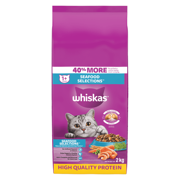 WHISKAS® SEAFOOD SELECTIONS™ Salmon and Shrimp Flavour image 1