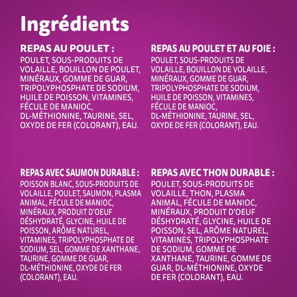 WHISKAS(MD) PERFECT PORTIONS(MD) pâté – repas au poulet et repas au poulet et au foie, coupes en sauce – repas avec saumon durable et repas avec thon durable image 4