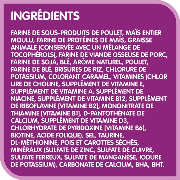 Nourriture sèche pour chats adultes WHISKAS(MD) TENEUR ÉLEVÉE EN PROTÉINES avec poulet véritable image 4