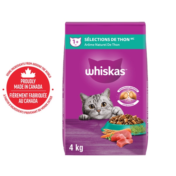 Nourriture sèche pour chats adultes WHISKAS(MD) SÉLECTIONS DE THON(MC) arôme naturel de thon image 1