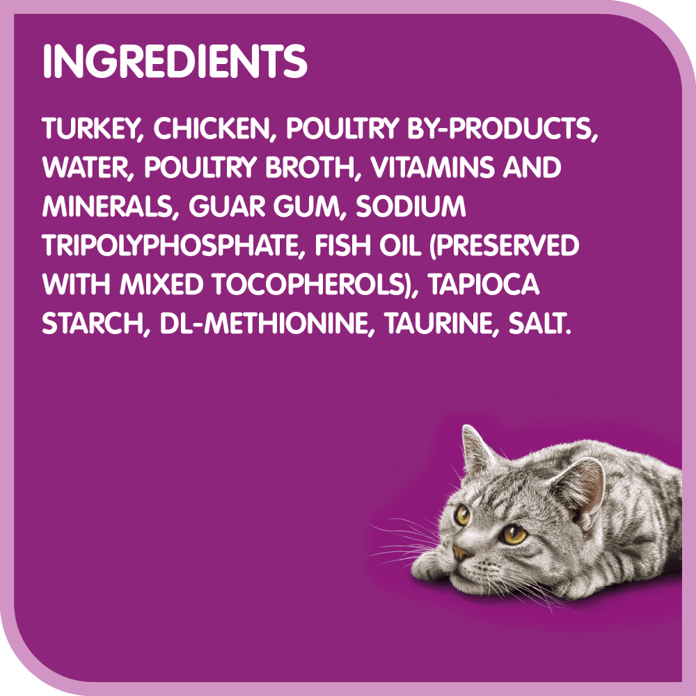WHISKAS® PERFECT PORTIONS® Paté Turkey Entrée ingredients image