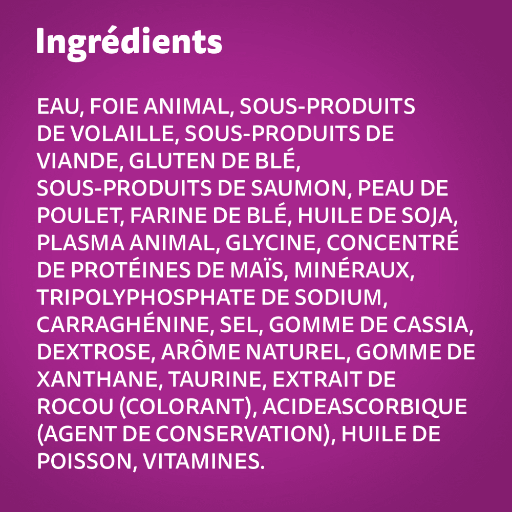 WHISKAS FAVORIS bouchées dans une sauce en gelée – saveur de saumon pour chatons ingredients image
