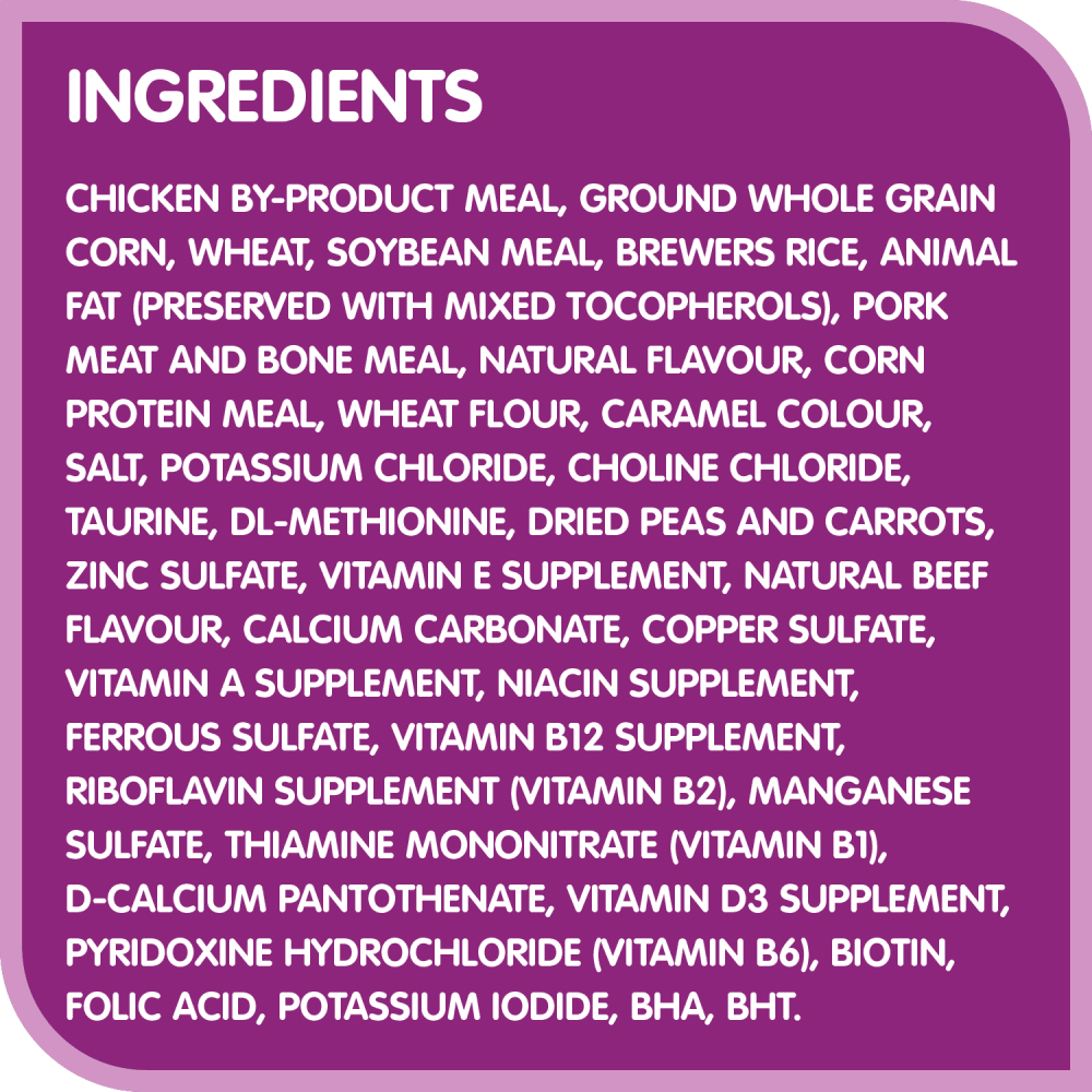 WHISKAS® BEEF SELECTIONS™ Natural Beef Flavour ingredients image