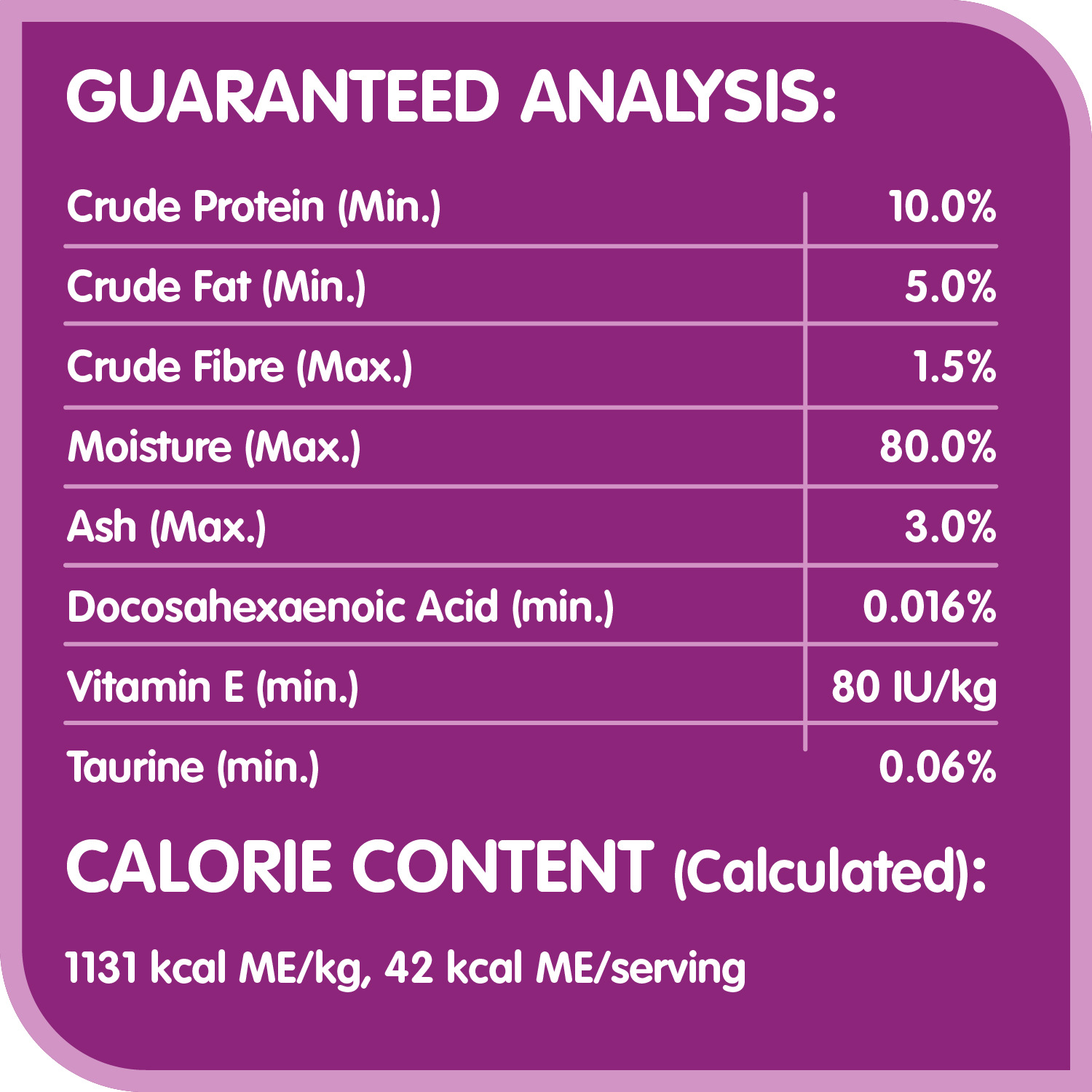 WHISKAS® PERFECT PORTIONS® Kitten Wet Cat Food Paté Chicken Entrée guaranteed analysis image