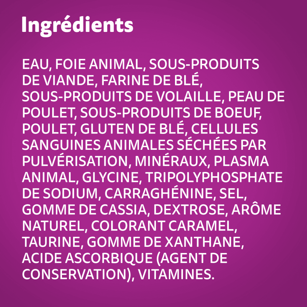 WHISKAS FAVORIS bouchées dans une sauce en gelée – saveur de bœuf ingredients image