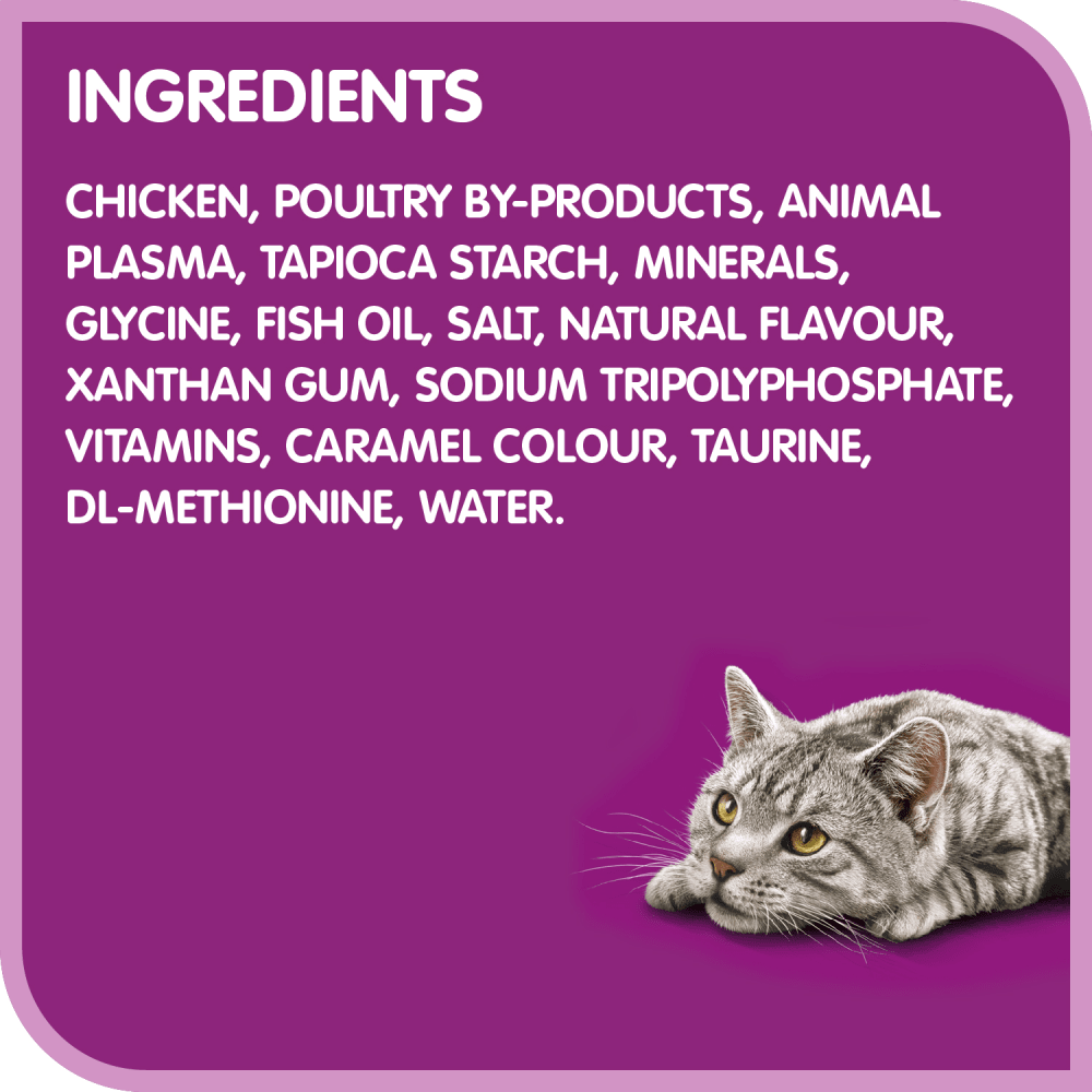WHISKAS® PERFECT PORTIONS® Cuts in Gravy Chicken Entrée ingredients image