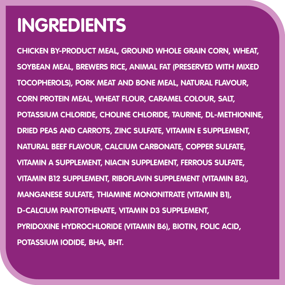 WHISKAS® BEEF SELECTIONS™ Natural Beef Flavour ingredients image