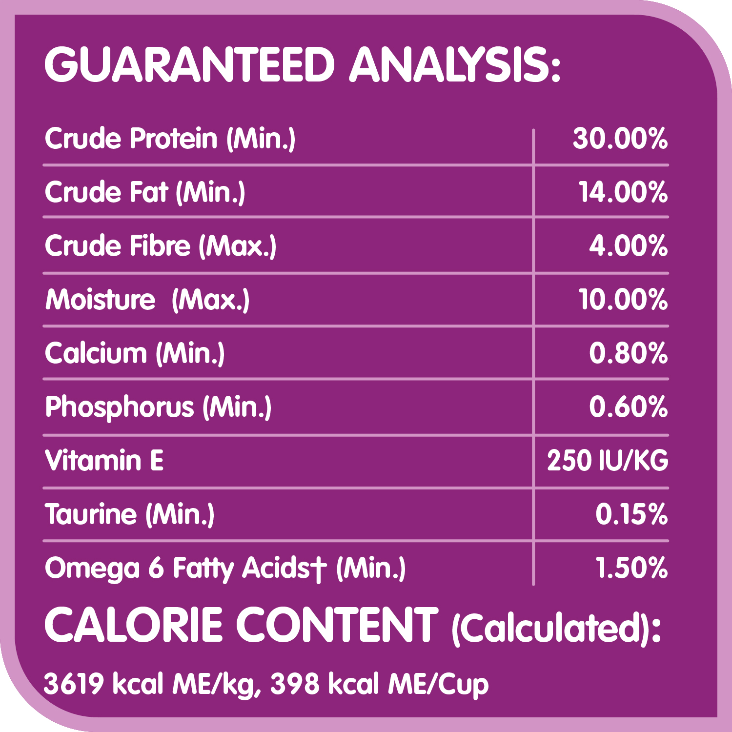 WHISKAS® BEEF SELECTIONS™ Natural Beef Flavour, 9.1kg guaranteed analysis image