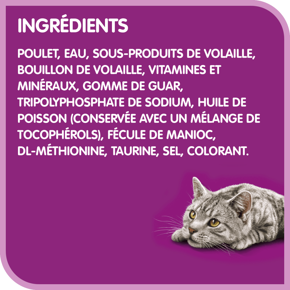 Repas au poulet WHISKAS(MD) PERFECT PORTIONS(MD) pâté ingredients image
