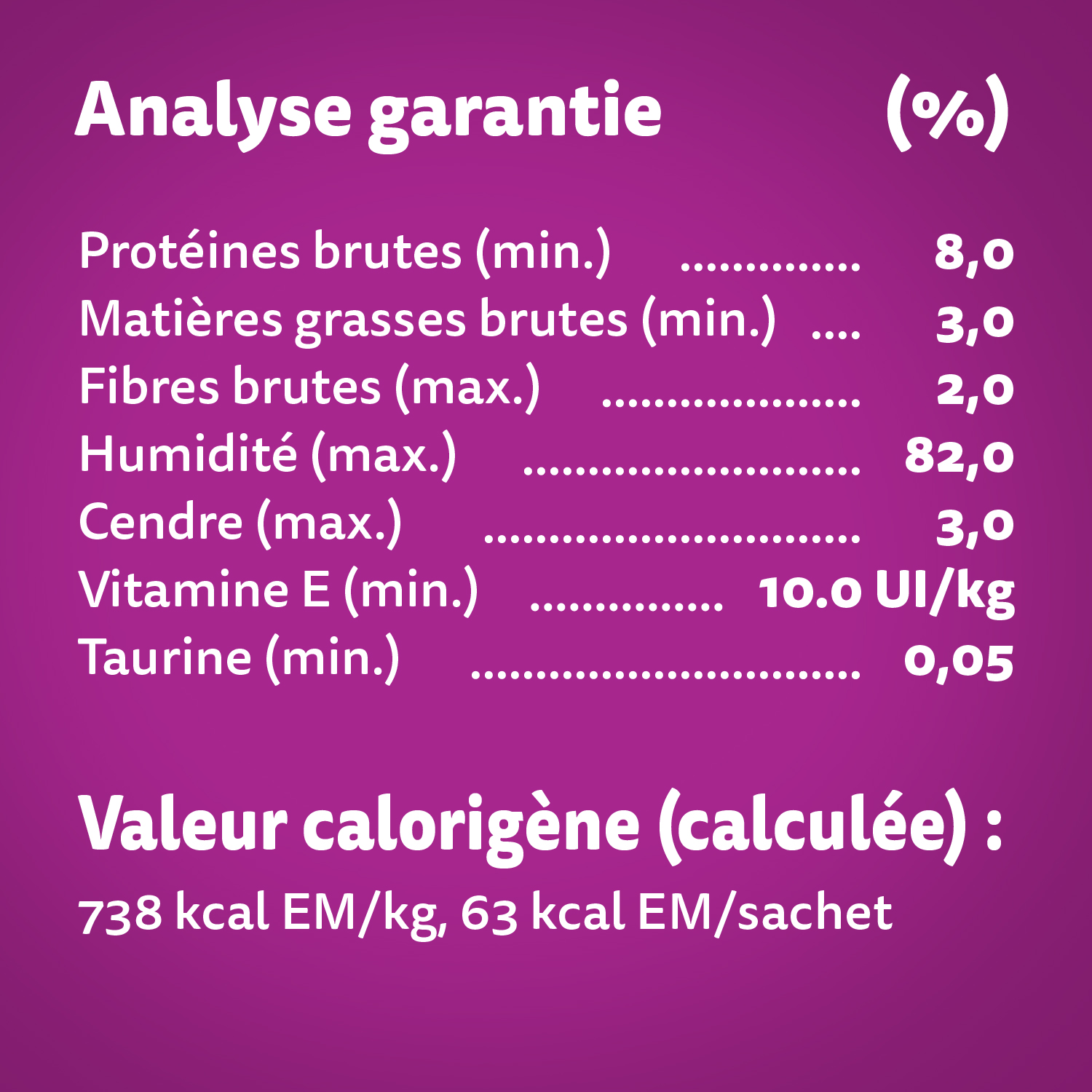 WHISKAS FAVORIS bouchées dans une sauce en gelée – saveur de bœuf guaranteed analysis image