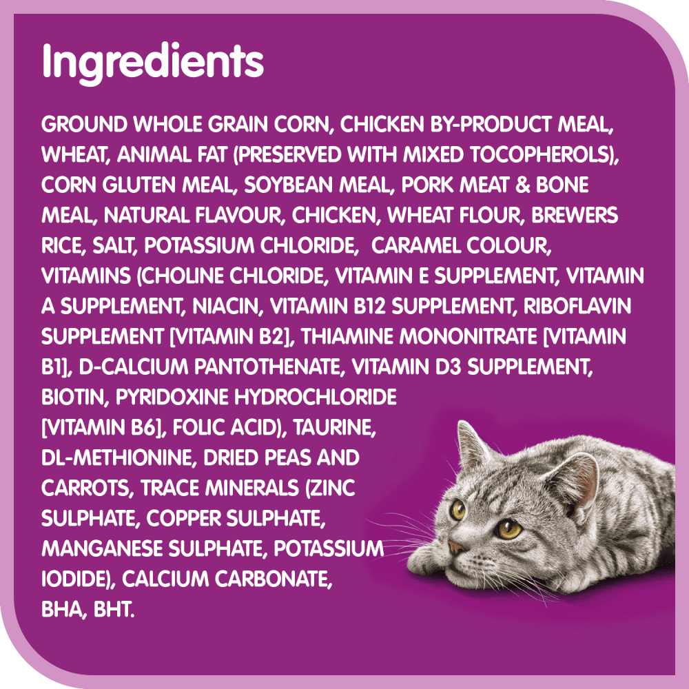 WHISKAS® MEATY SELECTIONS™ with Real Chicken, 4kg ingredients image
