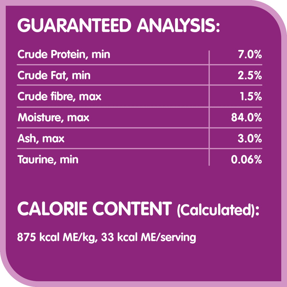 WHISKAS PERFECT PORTIONS Wet Cat Food Cuts in Gravy Mixed Grill Entrée 75g guaranteed analysis image