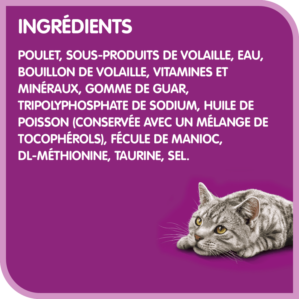 Repas au poulet et au foie WHISKAS(MD) PERFECT PORTIONS(MD) pâté ingredients image