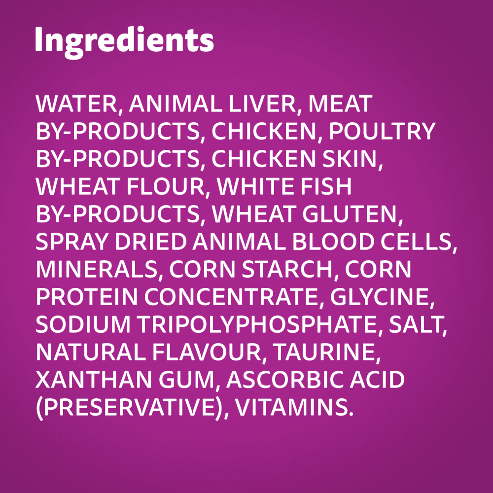 WHISKAS FAVOURITES Cuts in Gravy White Fish Flavour ingredients image