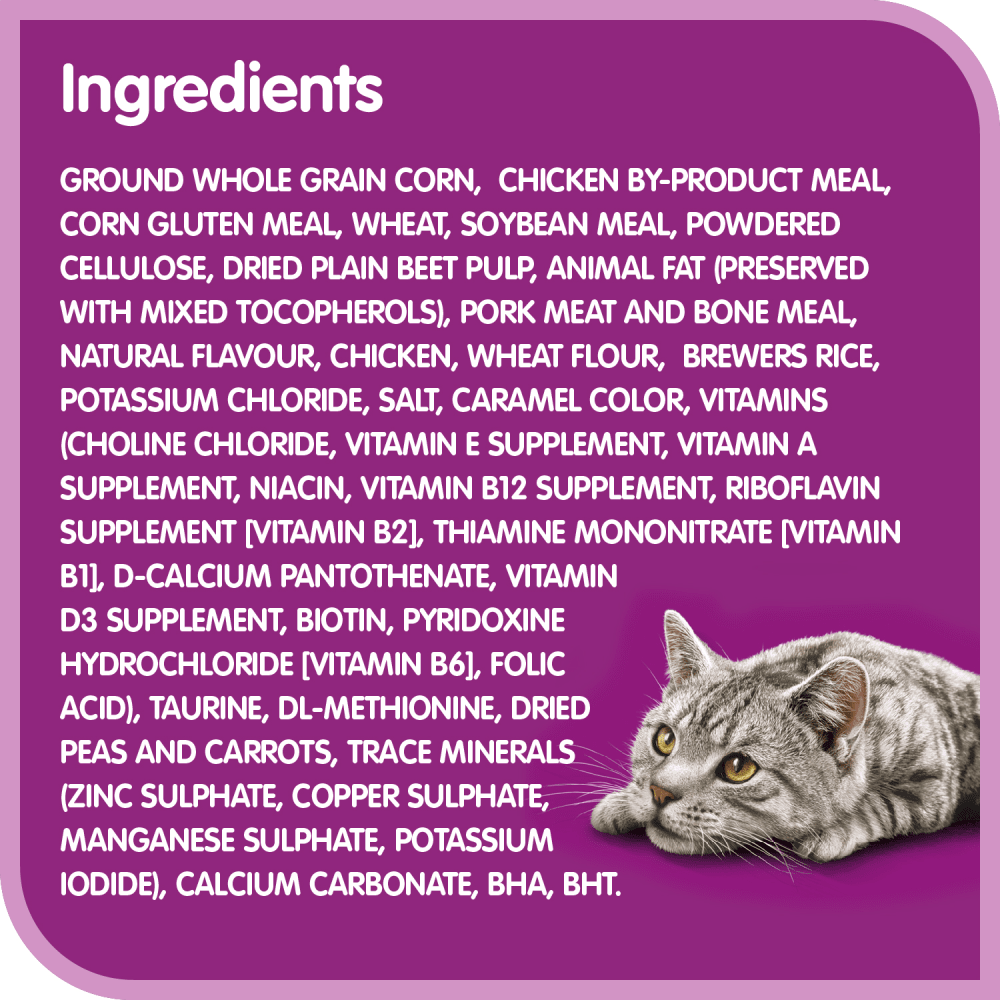 WHISKAS® Indoor with Real Chicken, 1.5kg ingredients image